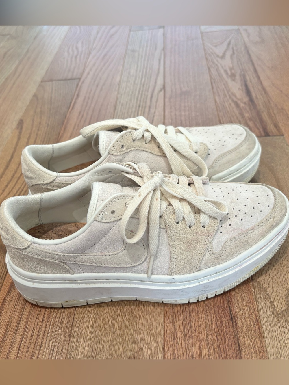 Nike Women’s Low-Top Suede Lace-Up Sneakers — Beige - Picture 4 of 7